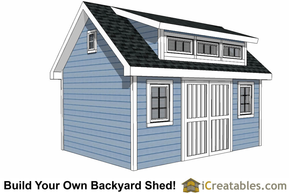 10x16 Shed Plans With Dormer | iCreatables.com