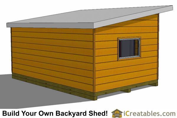 12x20 modern studio shed plans left side