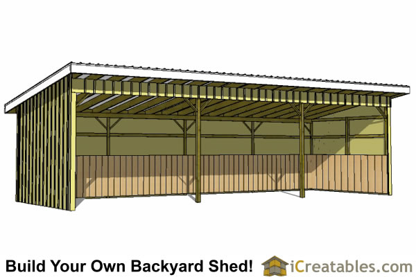 Run In Shed Plans - Building Your Own Horse Barn - iCreatables