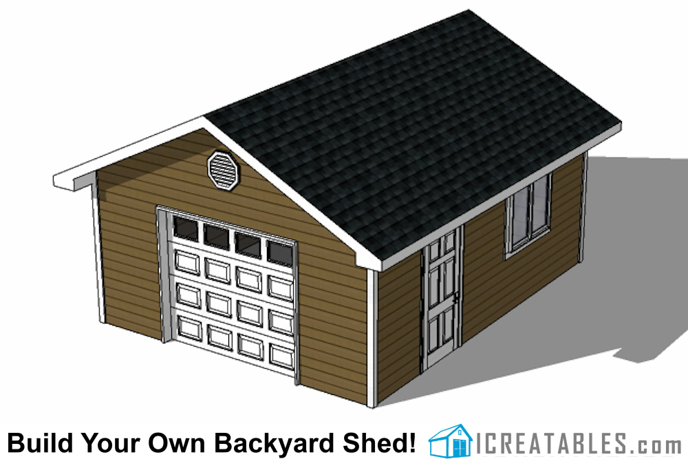 16x20 Garage Shed Plans Build a Shed With a Garage Door