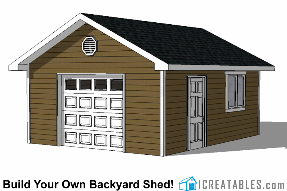 Sample of our 16x20 storage shed plans: