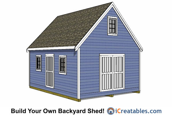 16x20 Shed Plans - Build a Large Storage Shed - DIY Shed Designs