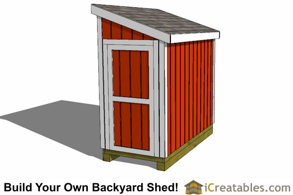 4x8 Lean-to Shed Plans - Build Your Own Shed - iCreatables