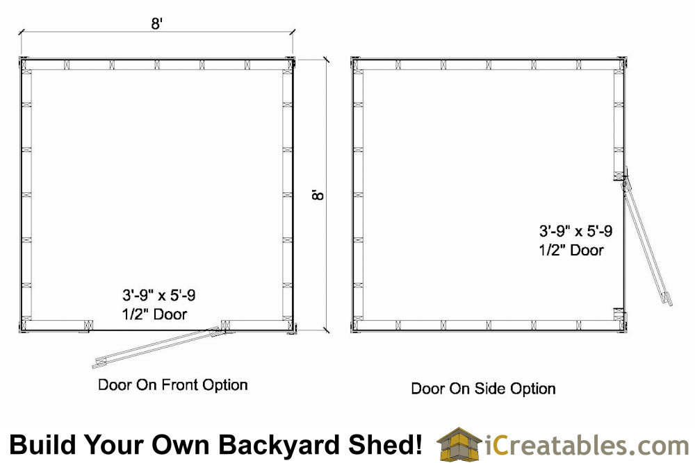 8x8 Saltbox Shed Plans | Saltbox Shed | Storage Shed Plans 