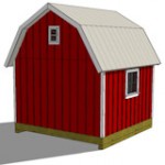 12x12 gambrel shed plans rear view