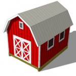 12x16 gambrel shed plans top view