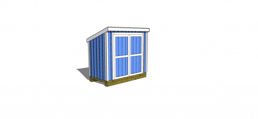 Lean to shed plans with lower roof height.