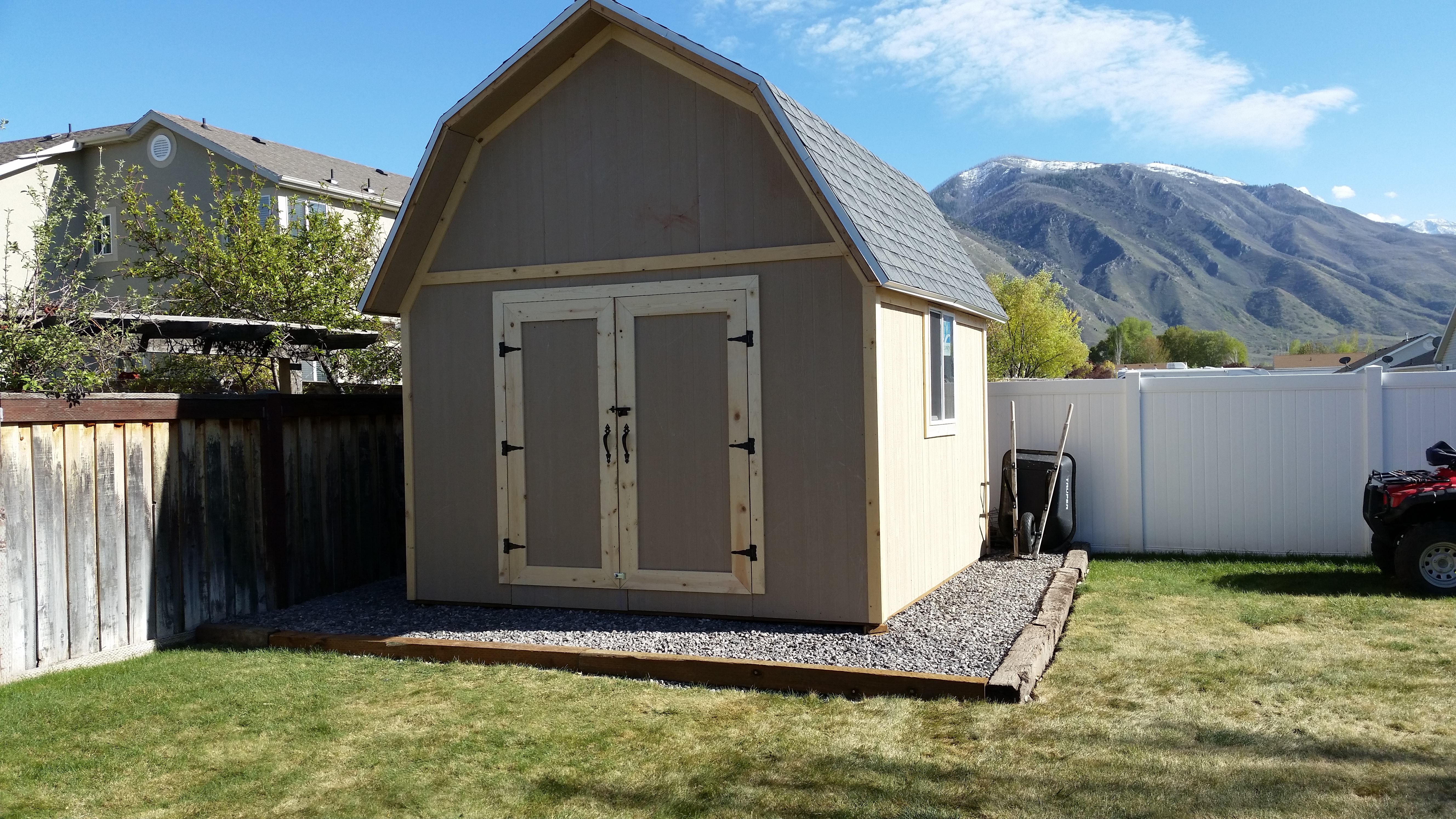 12×14 Gambrel Small Barn Shed Built in Payson Utah