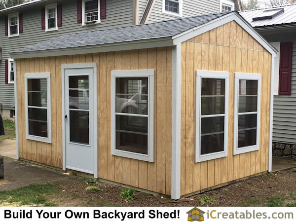 10×16 Backyard Screened Shed Built In New Hampshire