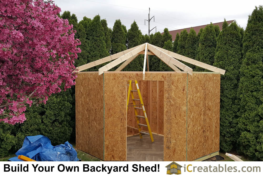 10x10 Shed Hip Roof Corner Shed Plan