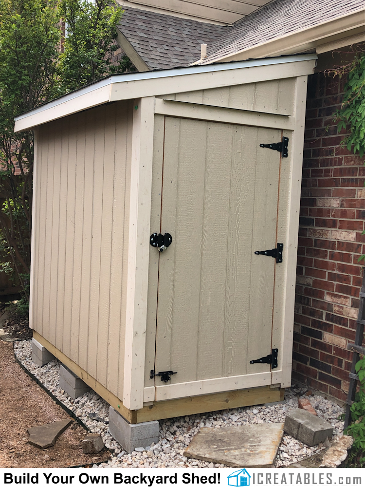 4×8 Lean To Shed With Door On End Built in Flower Mountain, Texas