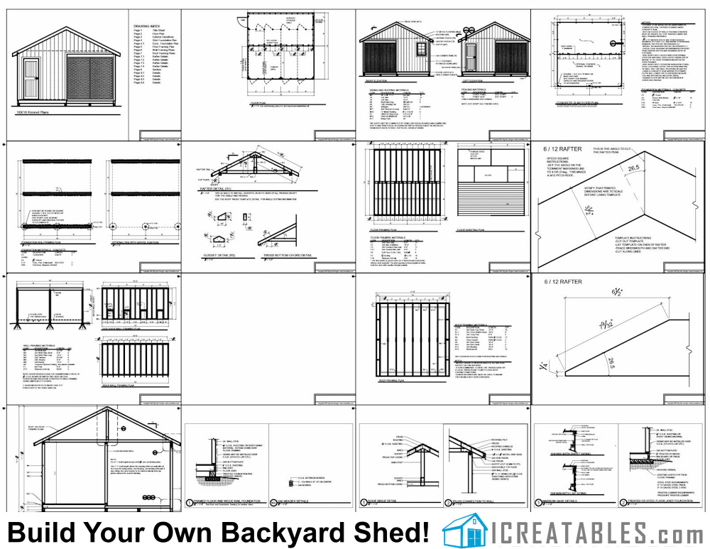 12x16 dog kennel plans example