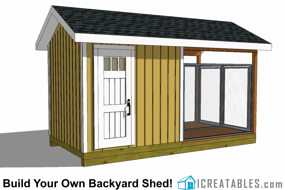 Dog kennel hot sale shed plans