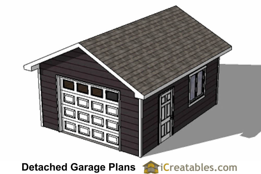 16x20 garage two doors top view