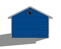 16x22 Garage rear elevation