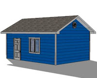 16x22 garage right elevation