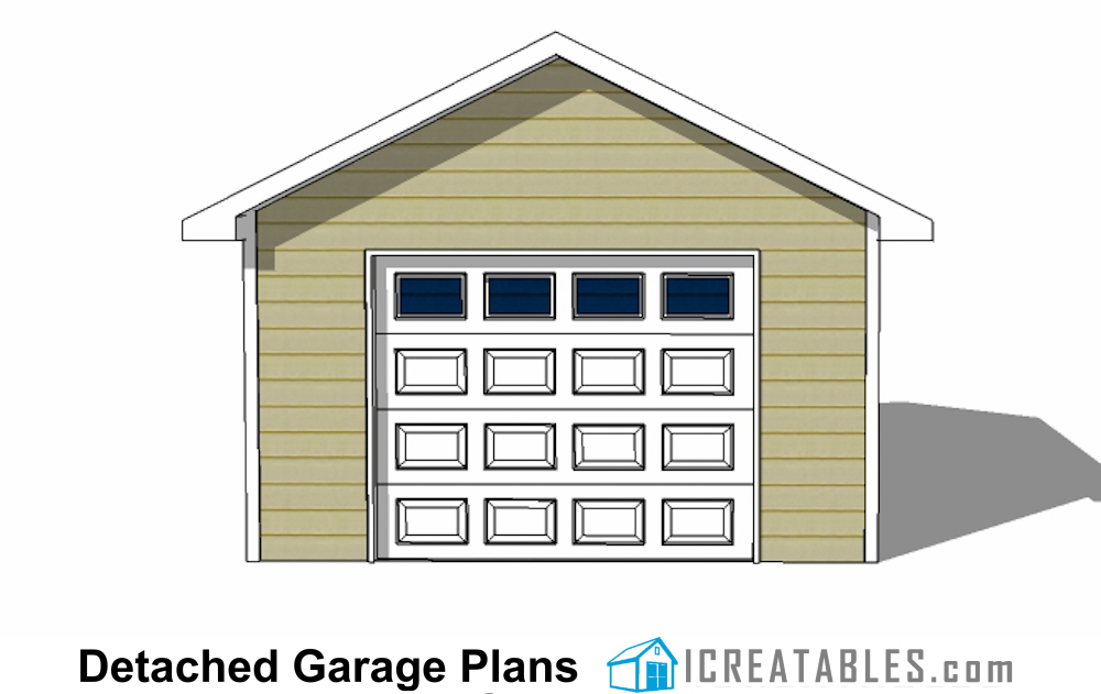 16x24 garage plans front elevation