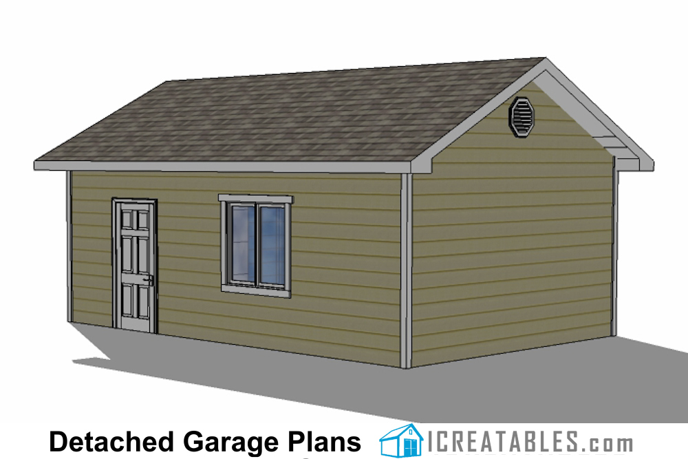 16x24 garage right elevation