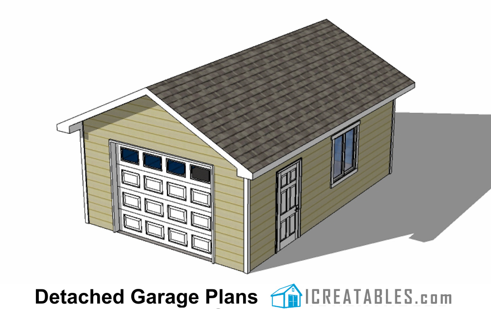 16x24 garage two doors top view