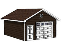 18x22 garage plans left front