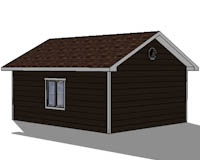 18x22 garage right elevation