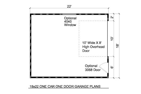 18x22 garage floor plan