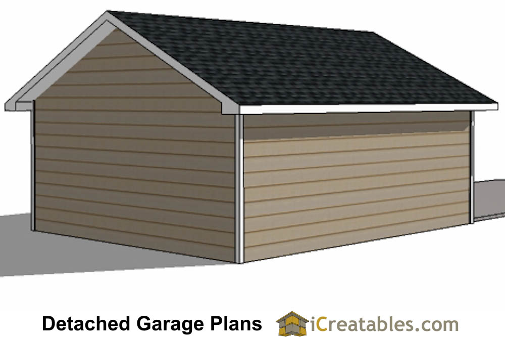 20x22 garage plans left elevations