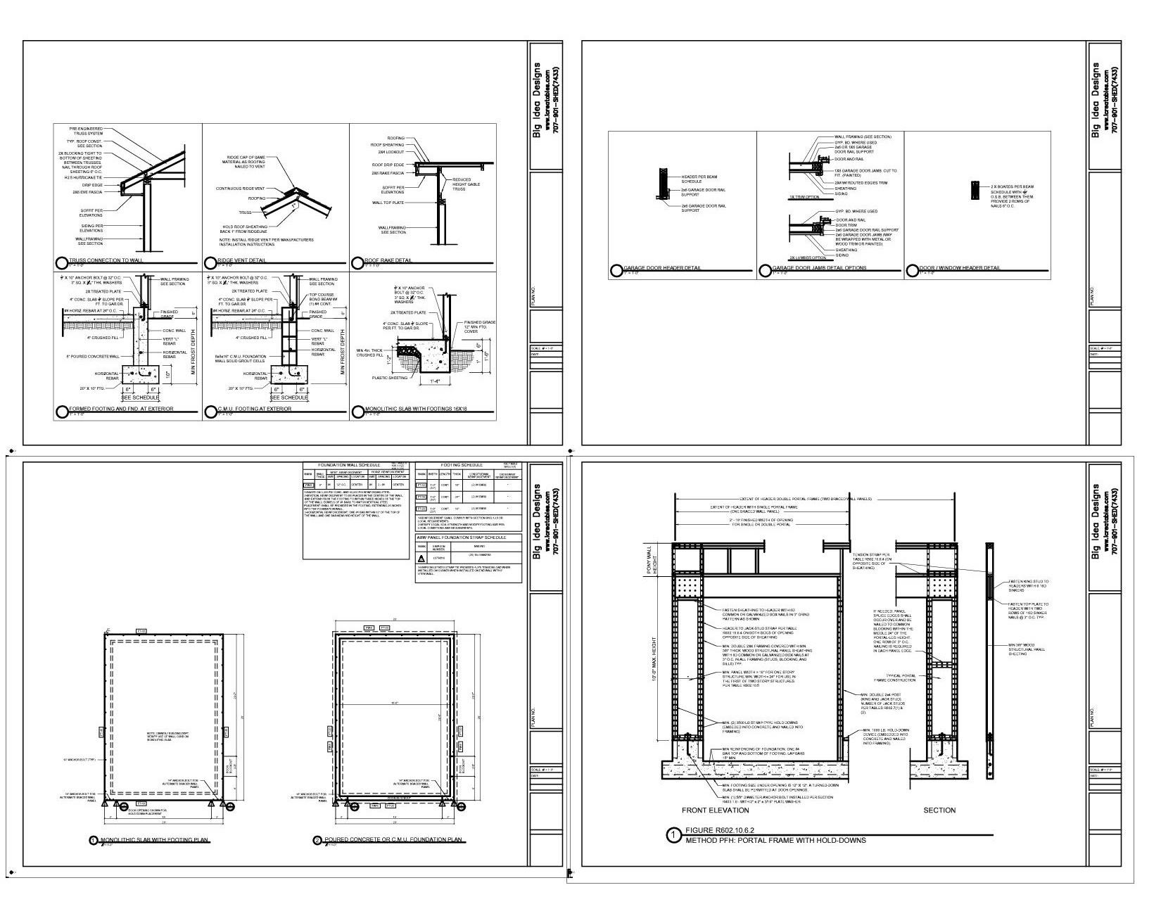 24x28 1 door garage plans