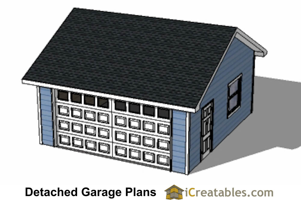 22x20 Garage with 2 car garage top view