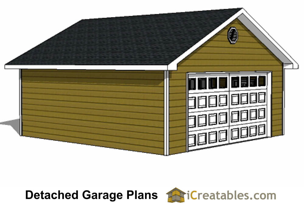 22x22 garage plans left elevation