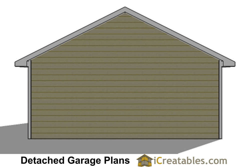 22x24 Garage rear elevation