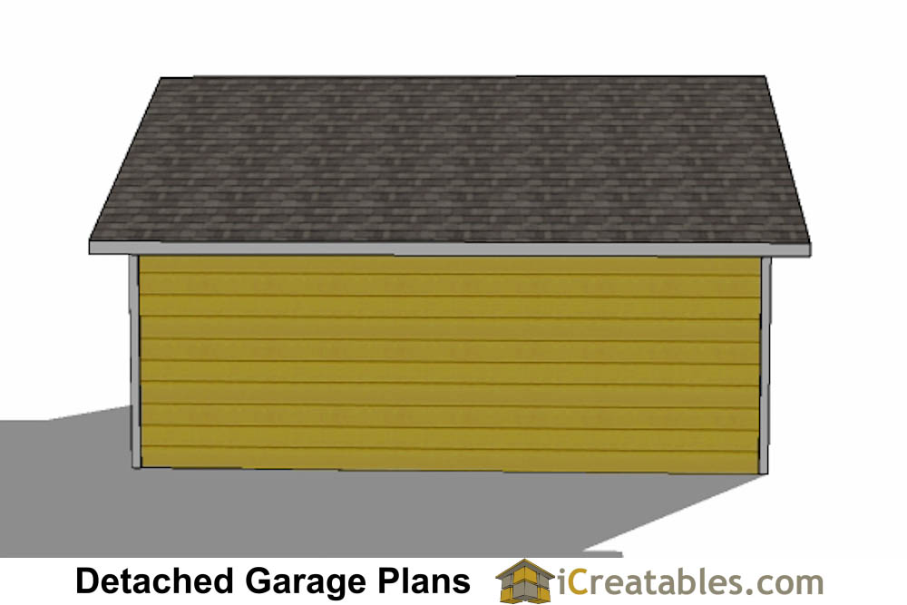 24x24 garage rear elevation