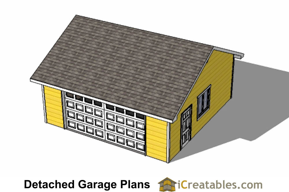 24x24 garage plan top view