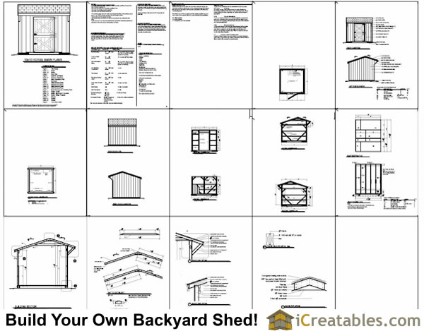 10x10 one stall horse barn construction plans