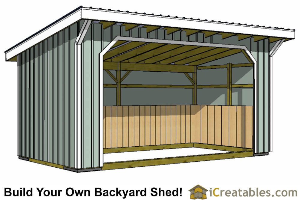 Run In Shed Plans Building Your Own Horse Barn Icreatables