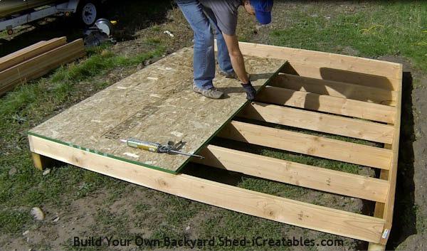 How To Build A Shed Install Floor Sheeting