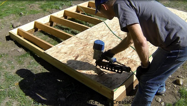 Nailing off a floor to floor joists