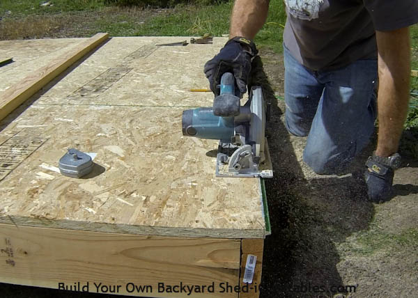 How to build a shed floor cutt off the tongue of tongue and groove floor decking