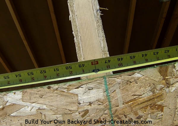 How to build a shed roof moving the roof rafters