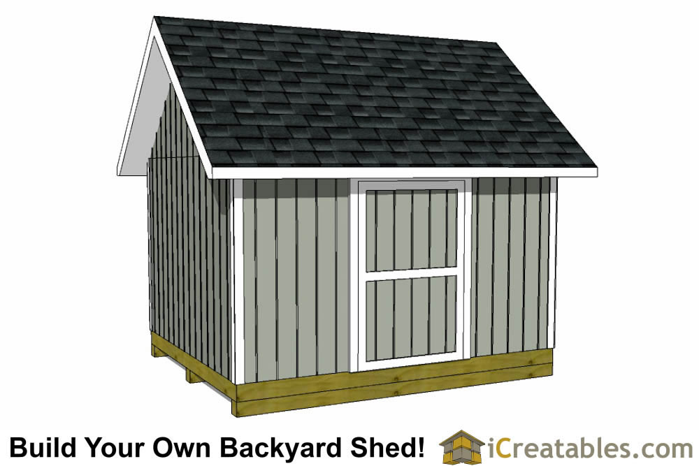 3000x3600mm shed plans side elevation