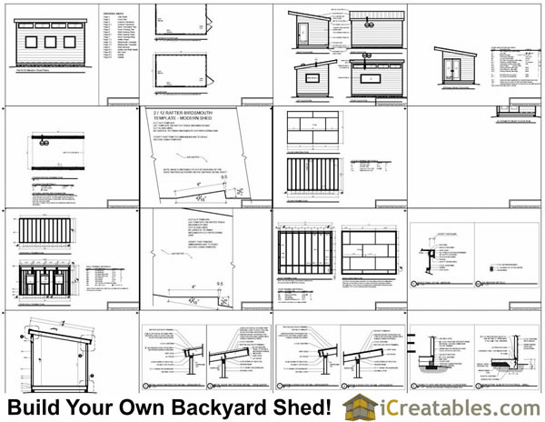 10x16 modern studio shed plans example