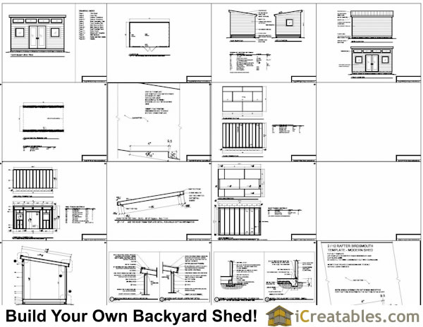 10x16 modern studio shed plans example