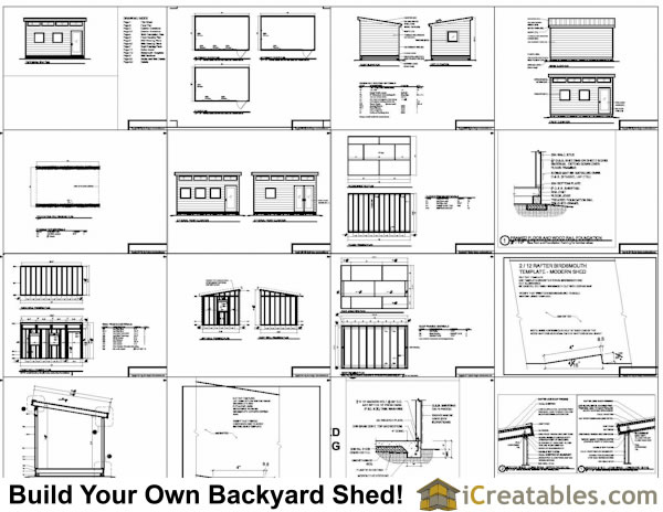 10x16 modern backyard shed plans example