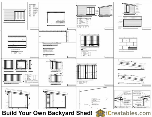 12x20 modern shed construction plans