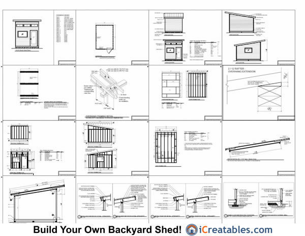 14x10 modern shed plans