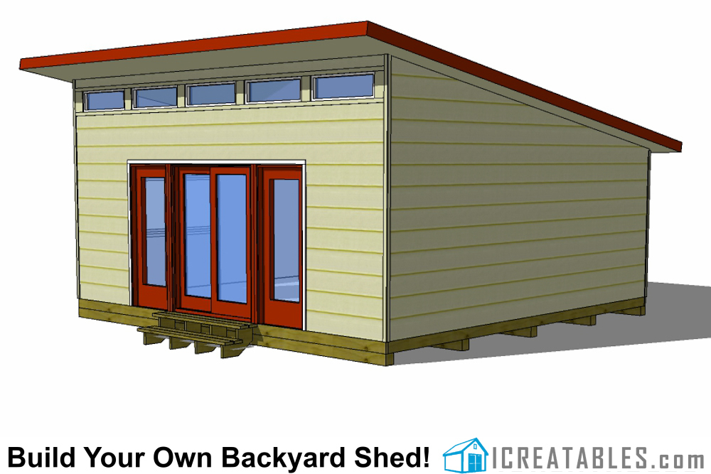 20x24 Modern Shed Plans Tiny House Plans