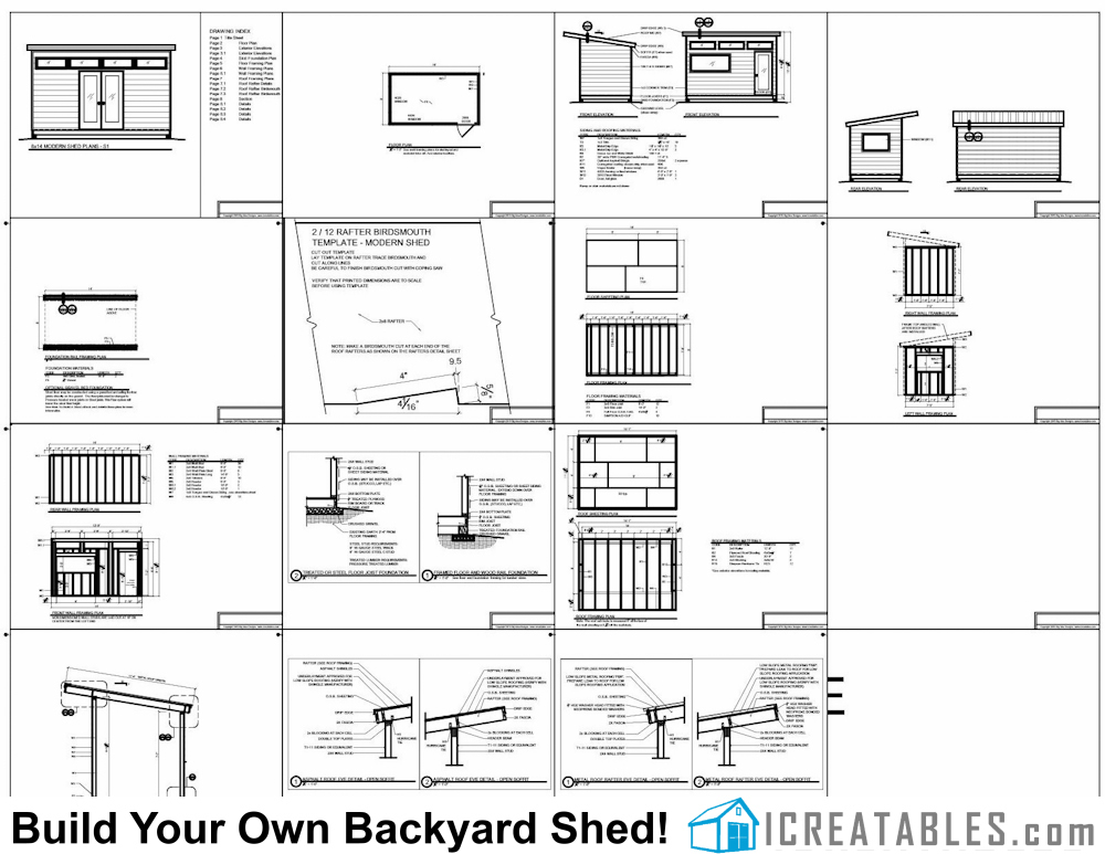 8x14 office shed plans