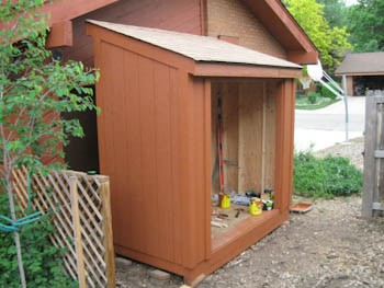 painting the shed