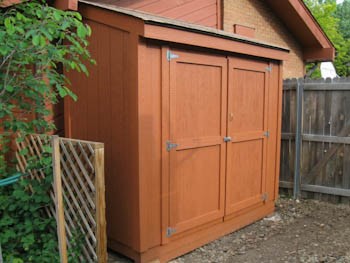 4x8 lean to shed construction completed