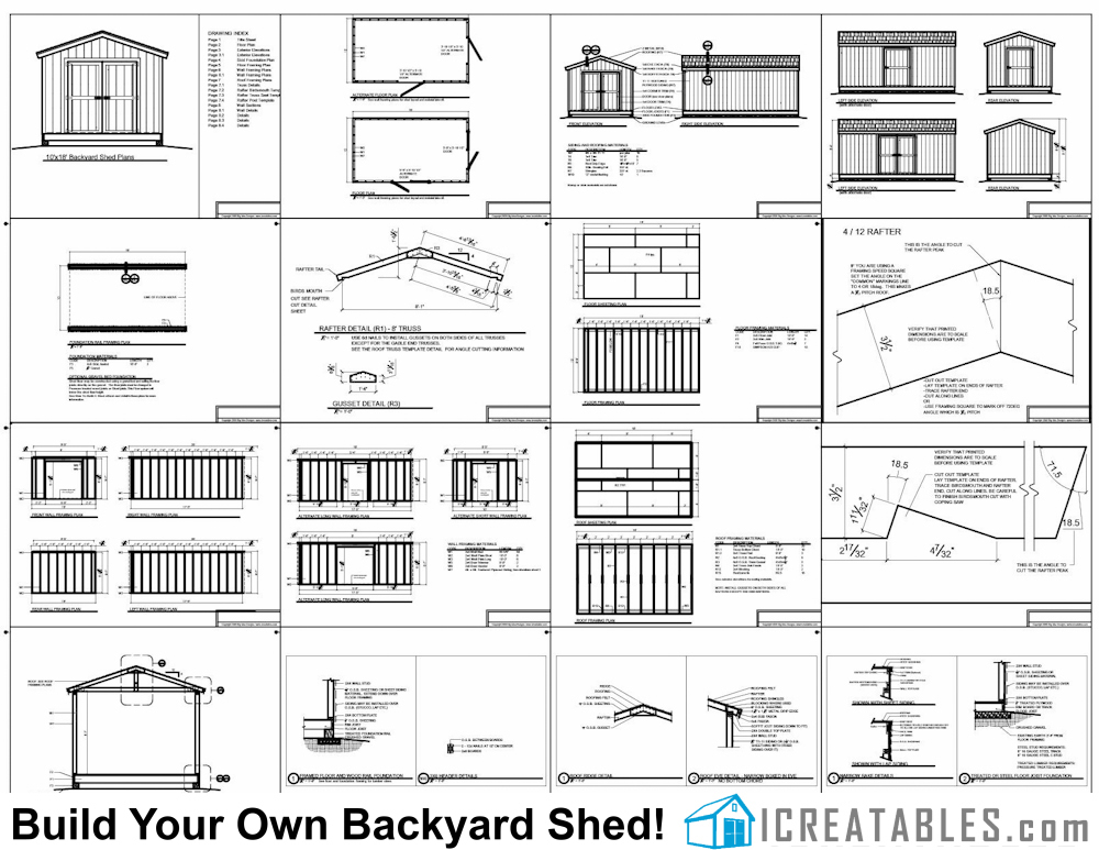 10x18 backyard shed plans